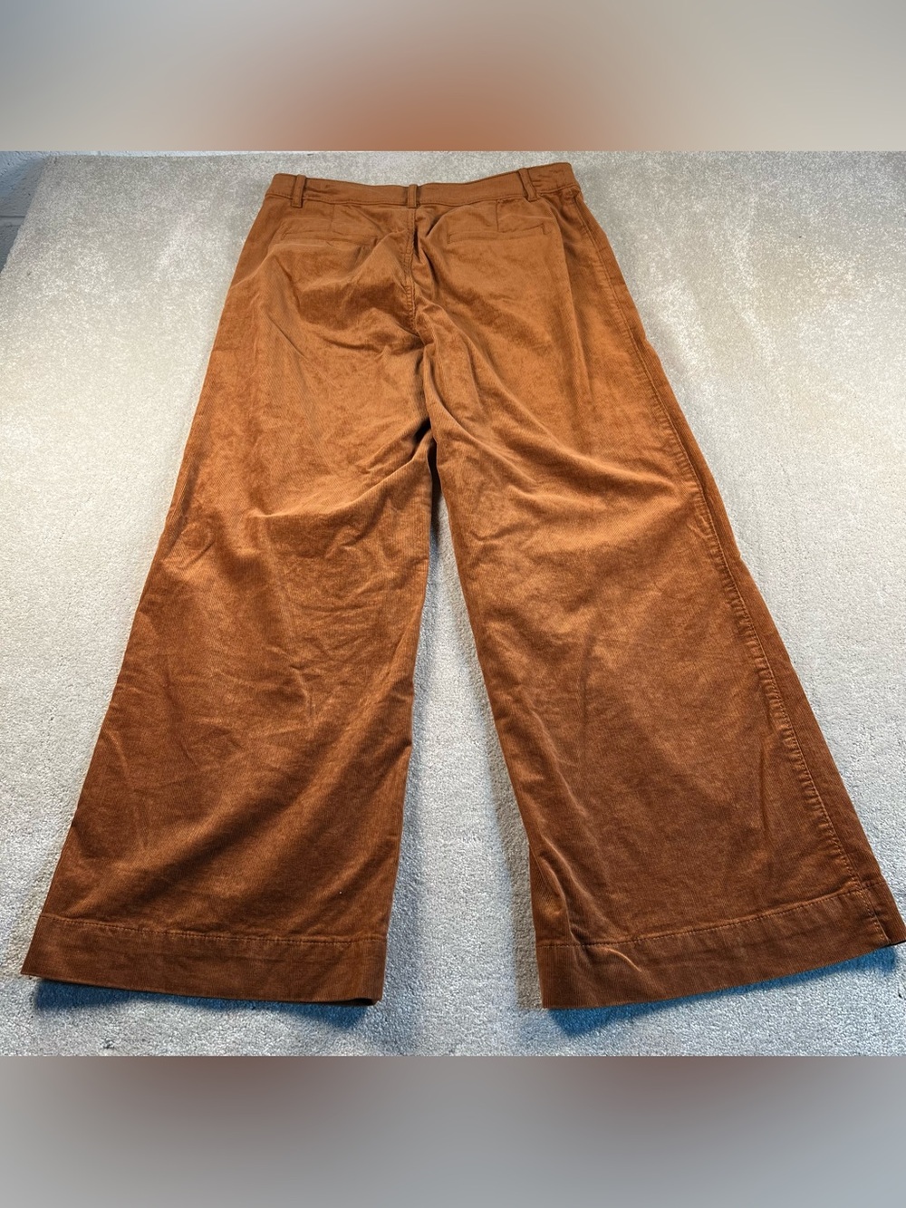 Loft The Palmer Wide Leg Corduroy Pants Patch Pocket Front Brown Women's 10 - Picture 2 of 10
